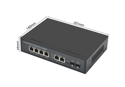 Product size:WL-SG422P-SFP | Unmanaged Gigabit ethernet switch poe 4 port