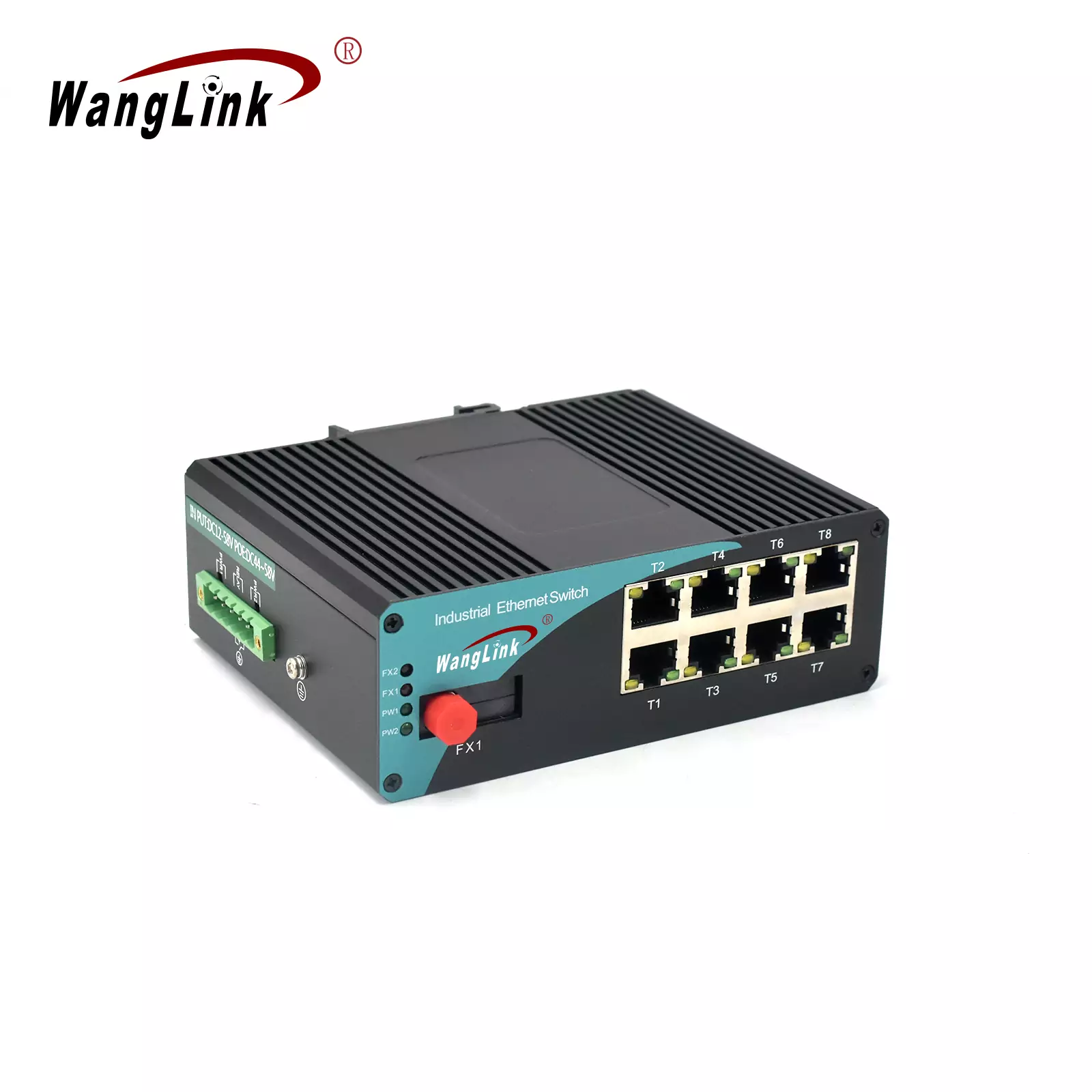 Product gallery: ISF801P | Fast Ethernet 8 Port Industrial Unmanaged Poe Switch