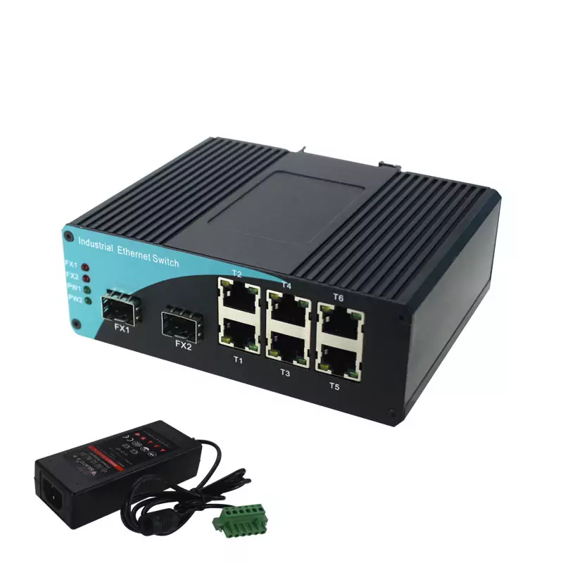 Wanglink1740ISG602P | Gigabit Industrial PoE Switch 6 Port 2 SFP/SC/FC/LC/ST07143 01