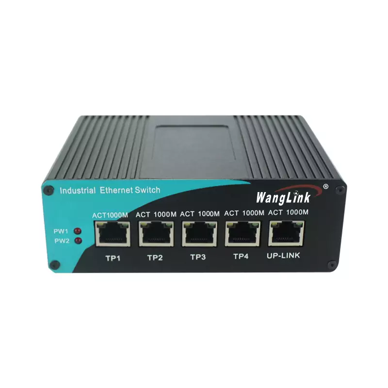 ISG410P | Gigabit 5 Port Industrial PoE Switch 1 Uplink