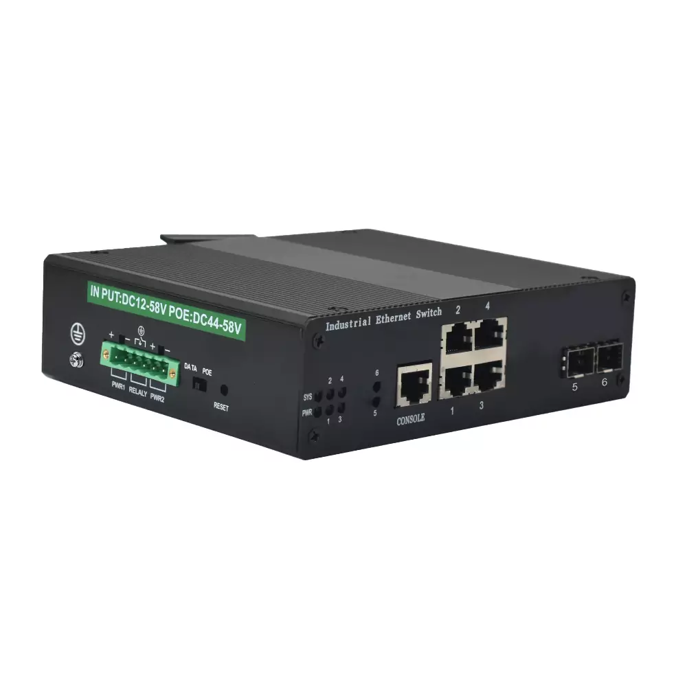 ISG402MP | Gigabit Industrial Managed PoE Switch 4 Port 2 SFP