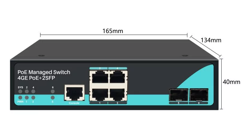 Wanglink1740198168 Size ： SG402MP | Gigabit Managed PoE Network Switch 4 Port 2 SFP