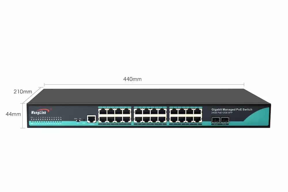 size: SG2402MP | Gigabit 24 Port Managed PoE Switch with 2 SFP