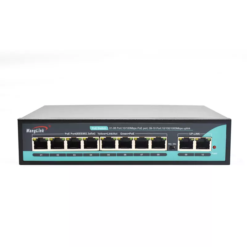 main image: SL82P | Unmanaged Switch PoE 8 Port with 2 Gigabit RJ45 Uplink