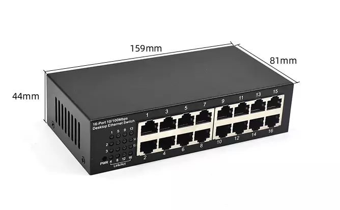 size: SF16-MINI | Fast unmanaged ethernet switch 16 port