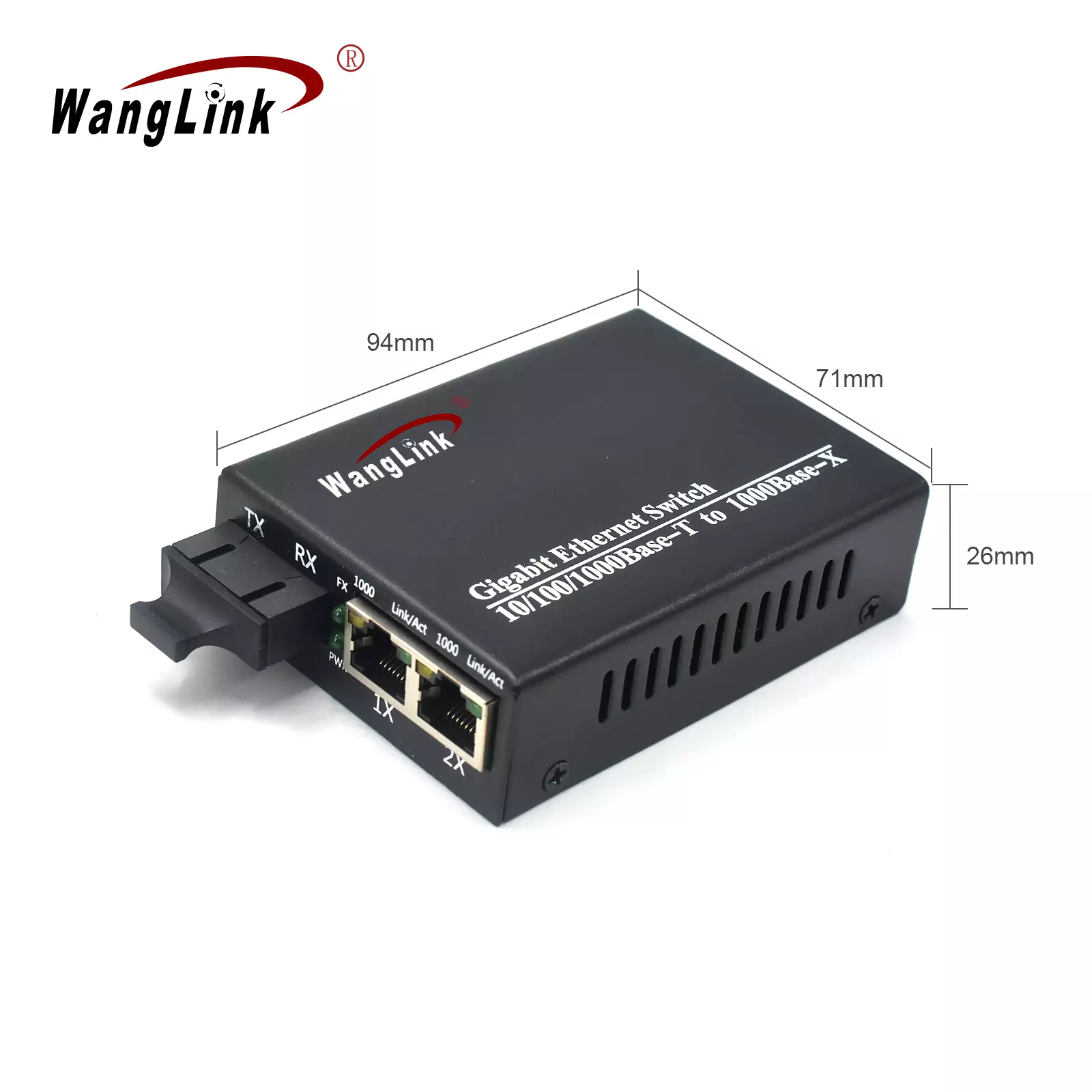 SIZE: CG201 | Gigabit ethernet media converter 2 port 1 SFP/SC/FC/LC/ST