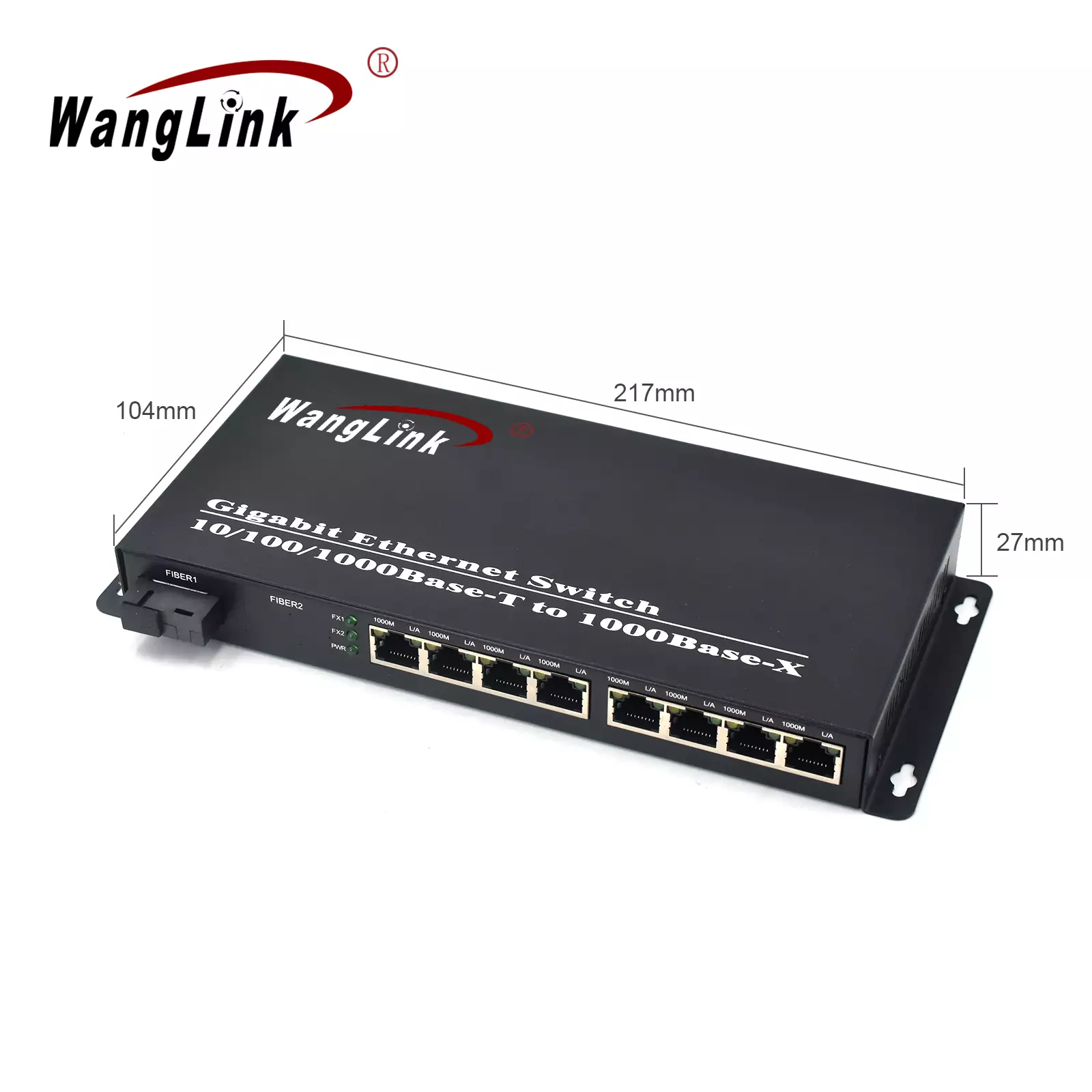 SIZE: CG801 | Gigabit ethernet media converter fiber 8 port 1 SFP/SC/LC/FC/ST