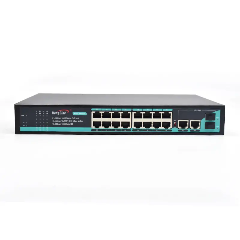 SL1622P | Gigabit unmanaged poe switch 16 port 2 uplink 2 sfp/sc/fc/lc/st