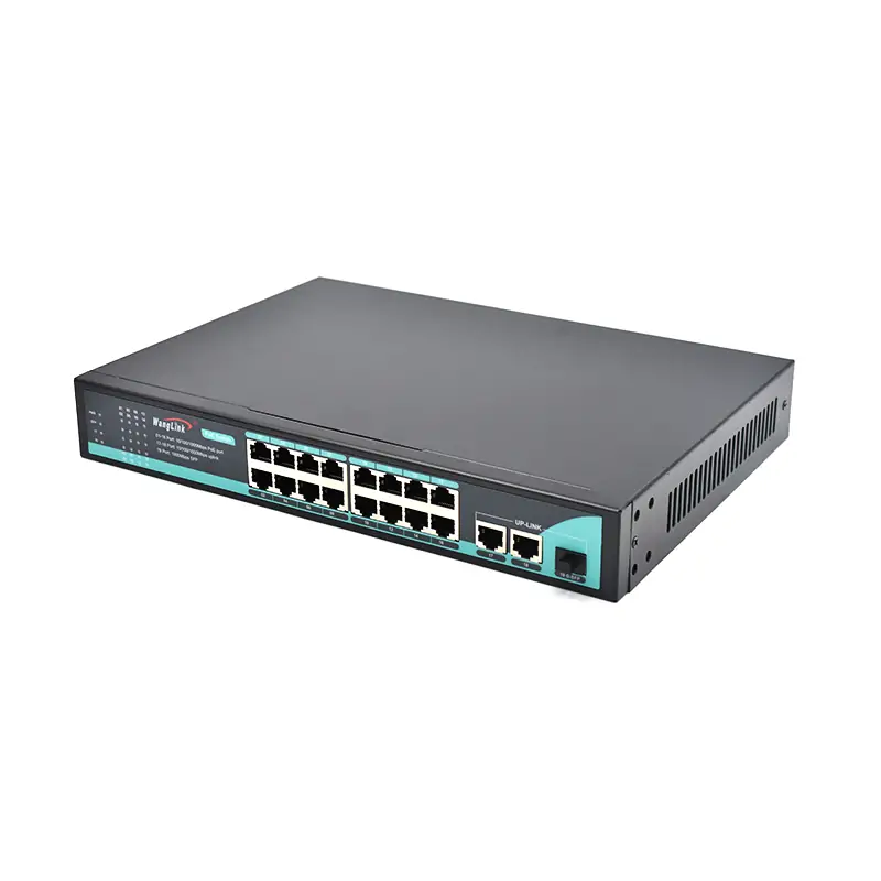 gallery: SG1621P | Gigabit unmanaged poe ethernet switch 16 port 2 uplink 1 sfp/sc/lc/fc/st