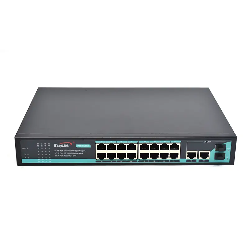 gallery: main image: SG1622P | Gigabit unmanaged switch poe 16 port 2 uplink 2 sfp/lc/sc/fc/st