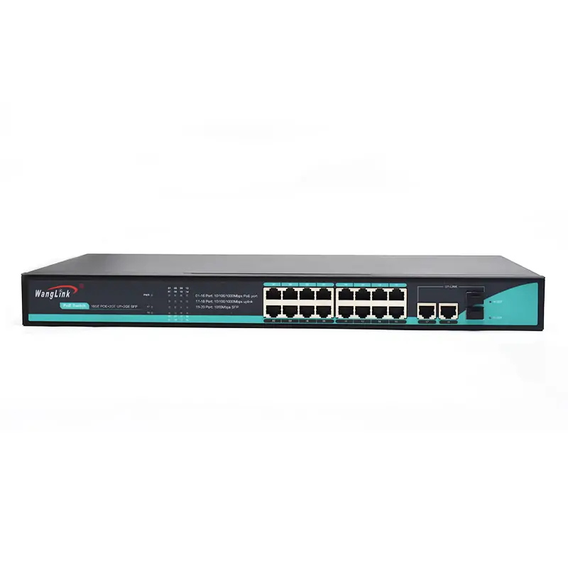 SG1622P-SFP-R | Unmanaged Rack mount 16 port gigabit ethernet switch poe 2 uplink 2 sfp/sc/lc/fc/st