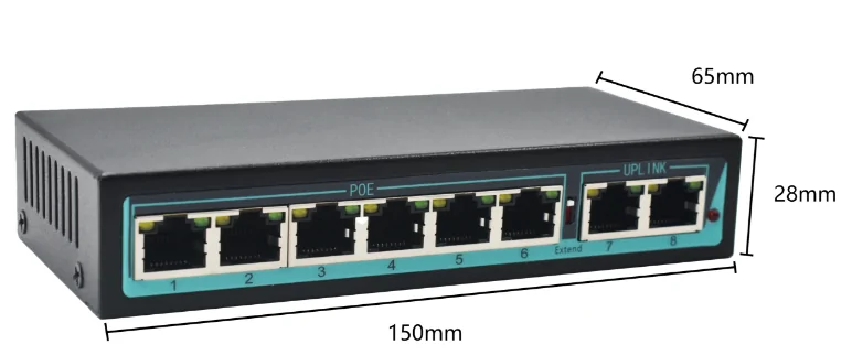 size: SF62NP | Unmanaged Non-standard protocol poe switch 8port 6 poe 2 uplink