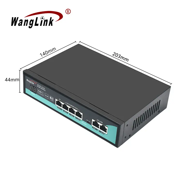 SIZE: SF42P-V2 | Fast ethernet switch poe 4 ports with 2 uplink