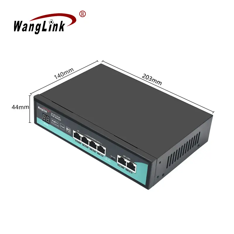 size: SG42P-V2 | Gigabit unmanaged 4 channel poe switch 2 uplink with power rate display function