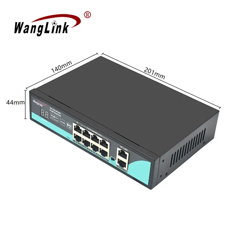 SIZE: SF82P-V2 | Unmanaged Fast ethernet 8 ports poe switch with 2 uplink