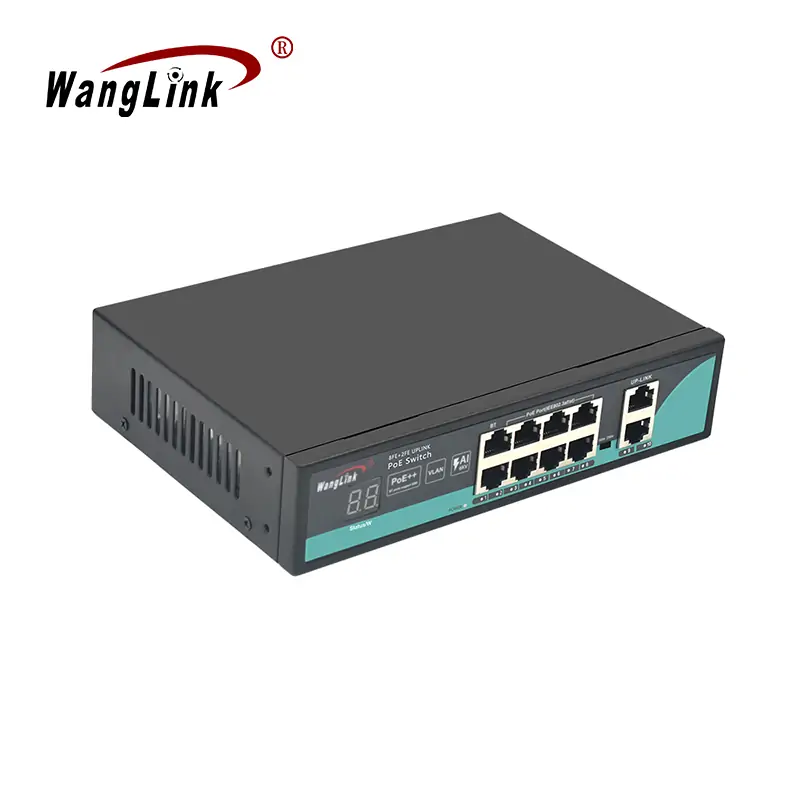 SF82P-V2 | Unmanaged Fast ethernet 8 ports poe switch with 2 uplink