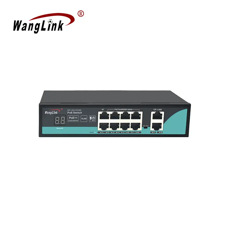 SL82P-V2 | Fast ethernet 8-port poe switch with 2 gigabit uplink