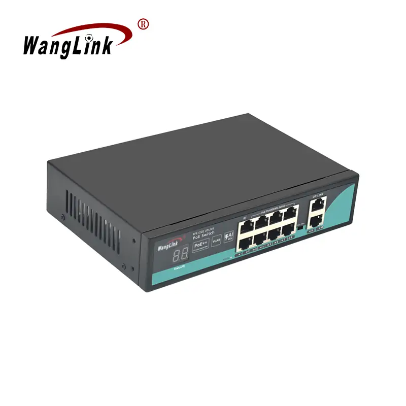 SL82P-V2 | Fast ethernet 8-port poe switch with 2 gigabit uplink