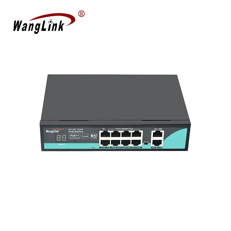 SL82P-V2 | Fast ethernet 8-port poe switch with 2 gigabit uplink