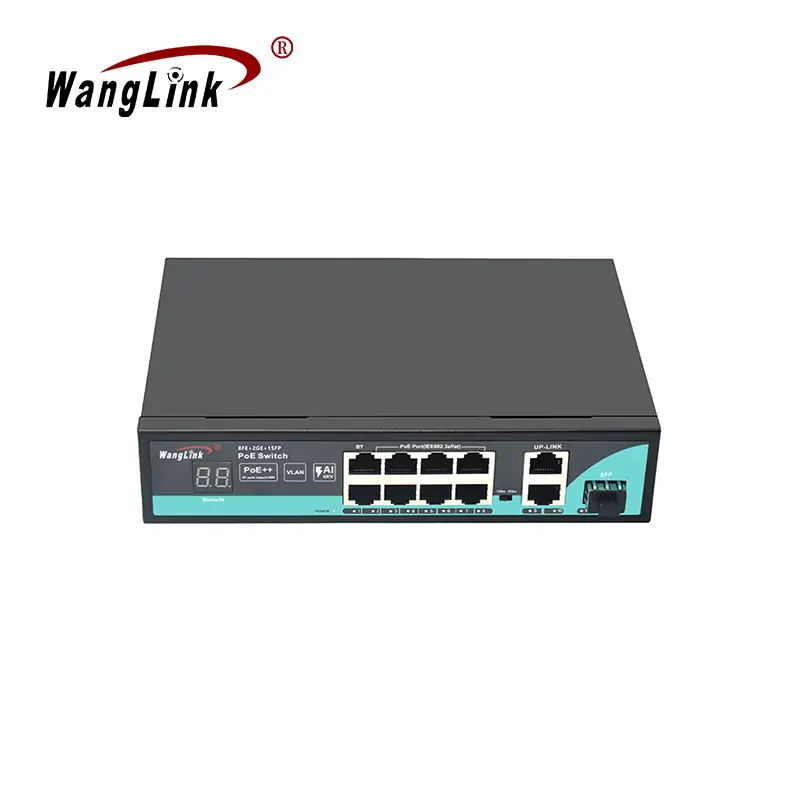 gallery: SL821P-V2 | Fast ethernet Unmanaged 8 ports poe switch 2 gigabit uplink 1 SFP