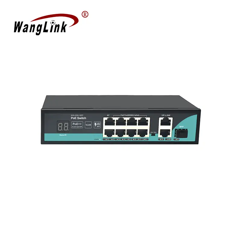 SG821P-V2 | Unmanaged 8 port gigabit ethernet poe switch 2 uplink 1 SFP