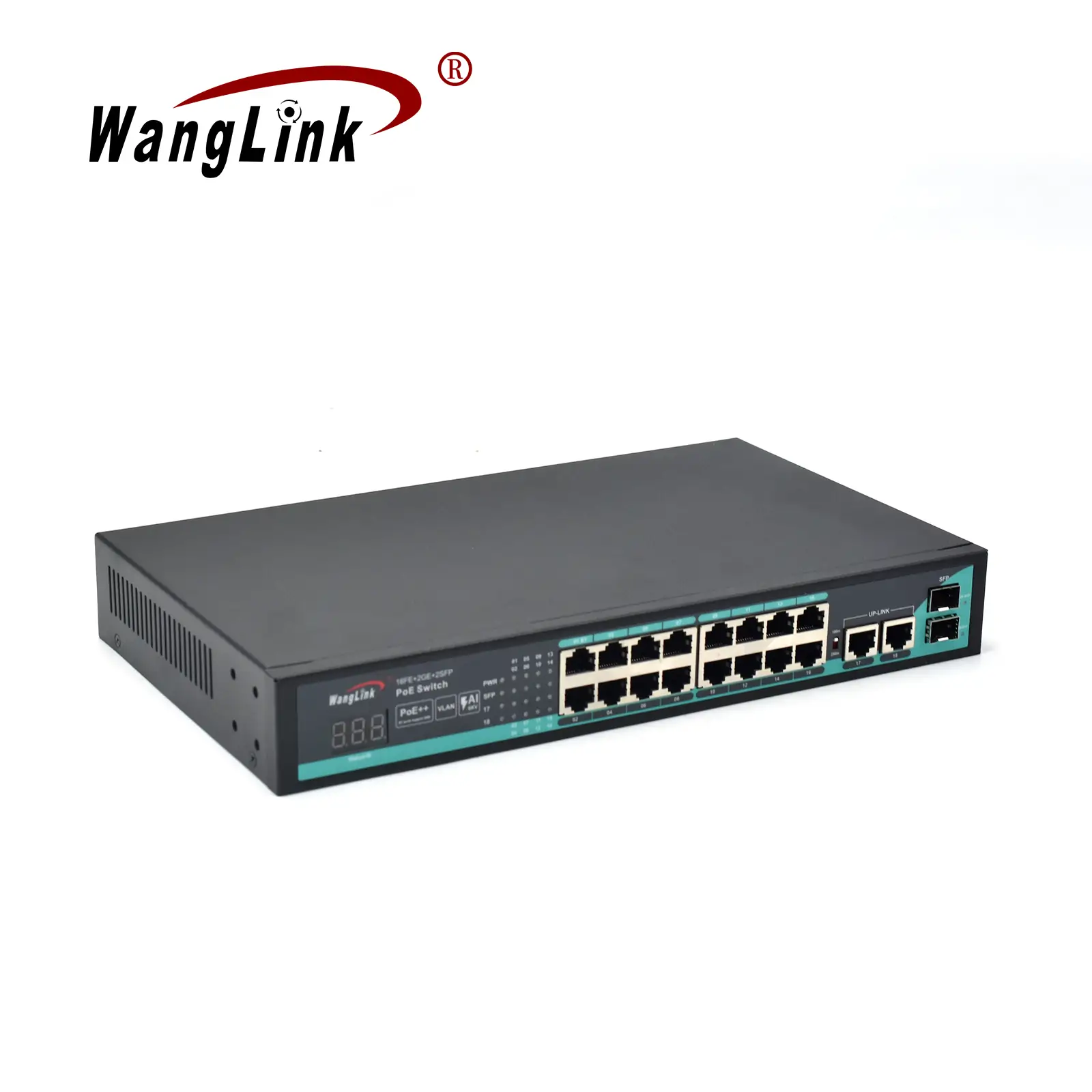 gallery: SL1622P-V2 | Fast ethernet 16 port poe network switch with 2 Gigabit uplink 2 SFP