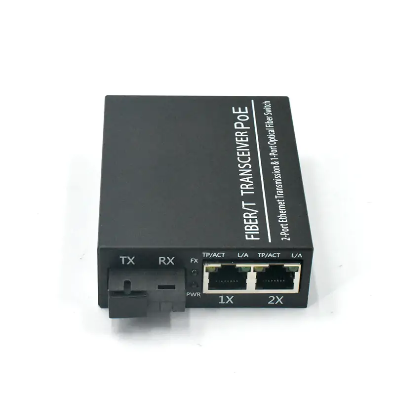 CG201P | Gigabit media converter with poe 2 RJ45 1 Fiber port