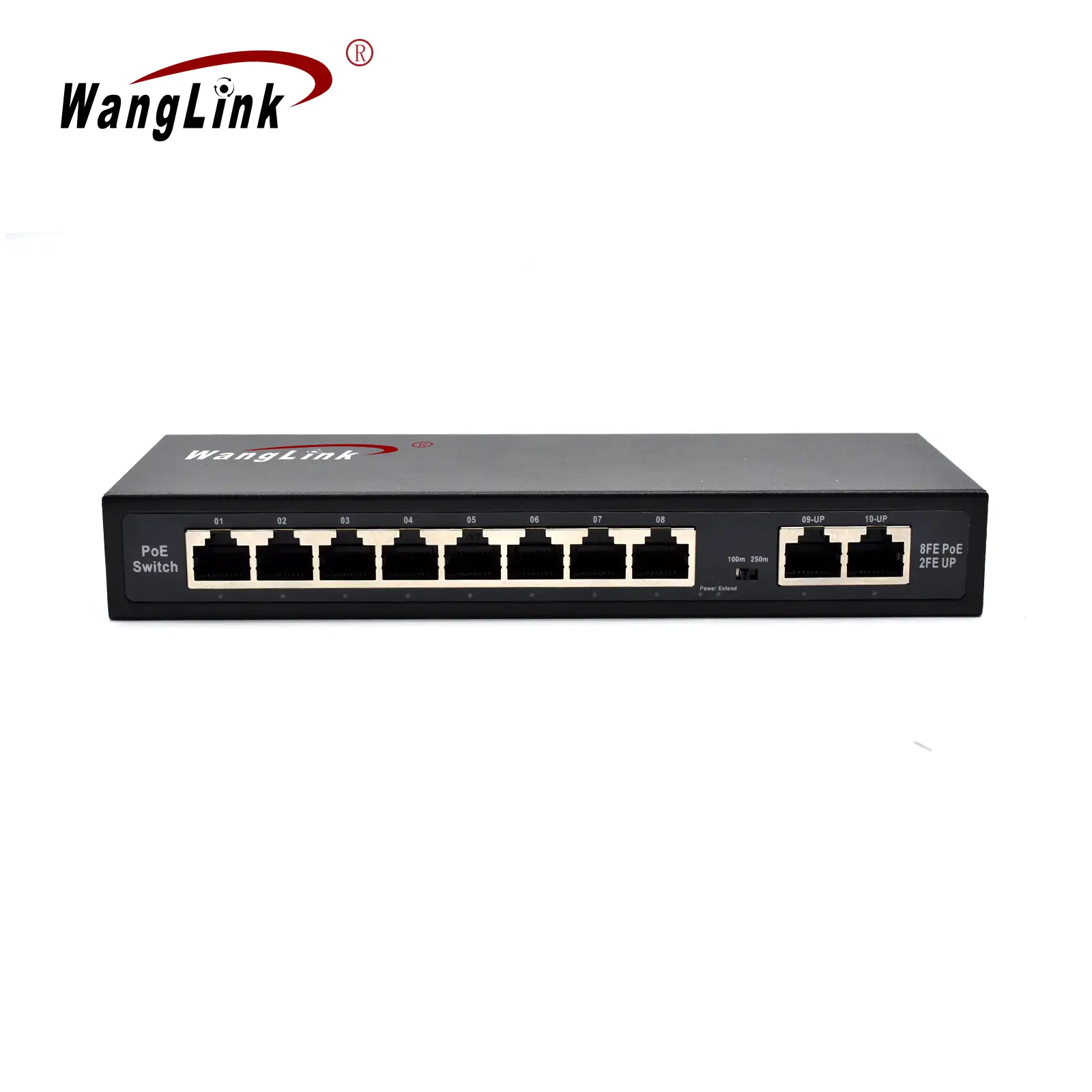 SF82P-E | Unmanaged Fast ethernet 8 port switch poe with 2 uplink