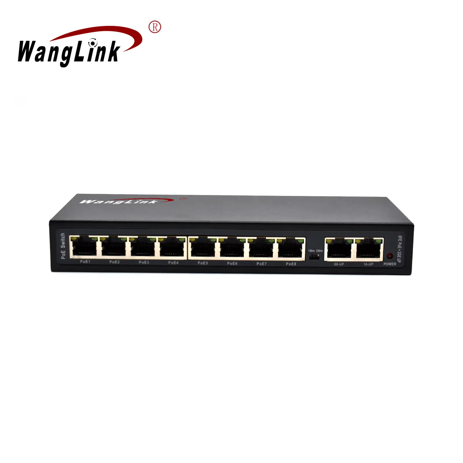 SL82P-E | Unmanaged Fast ethernet switch poe 8 ports with 2 Gigabit uplink