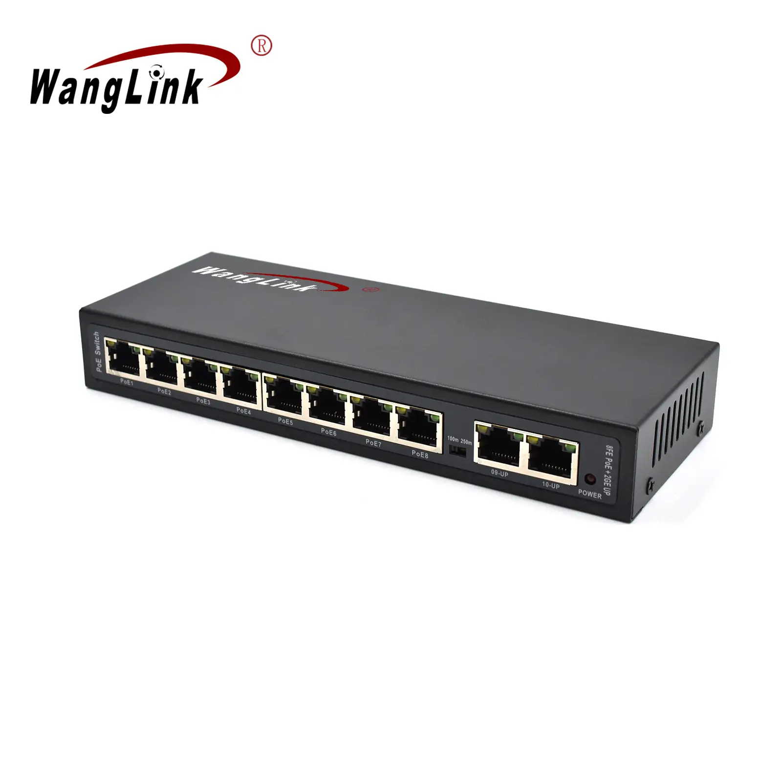 Product gallery: SL82P-E | Unmanaged Fast ethernet switch poe 8 ports with 2 Gigabit uplink