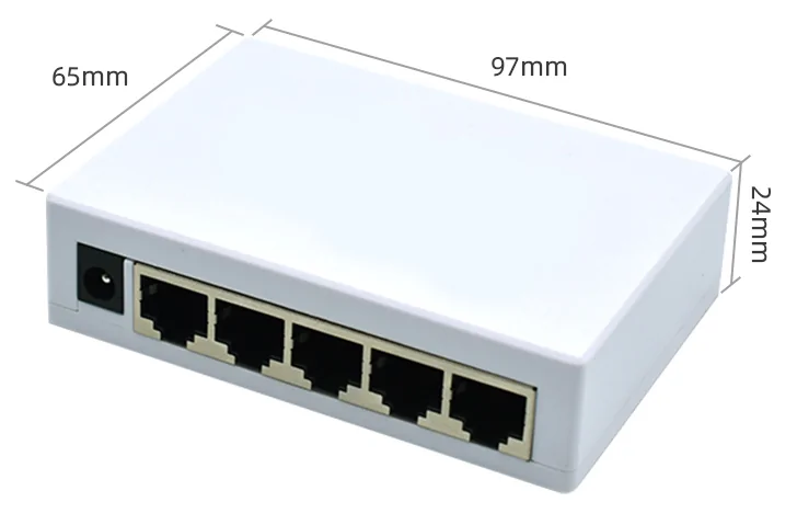 Product size: SG05S | Unmanaged five port gigabit ethernet switch