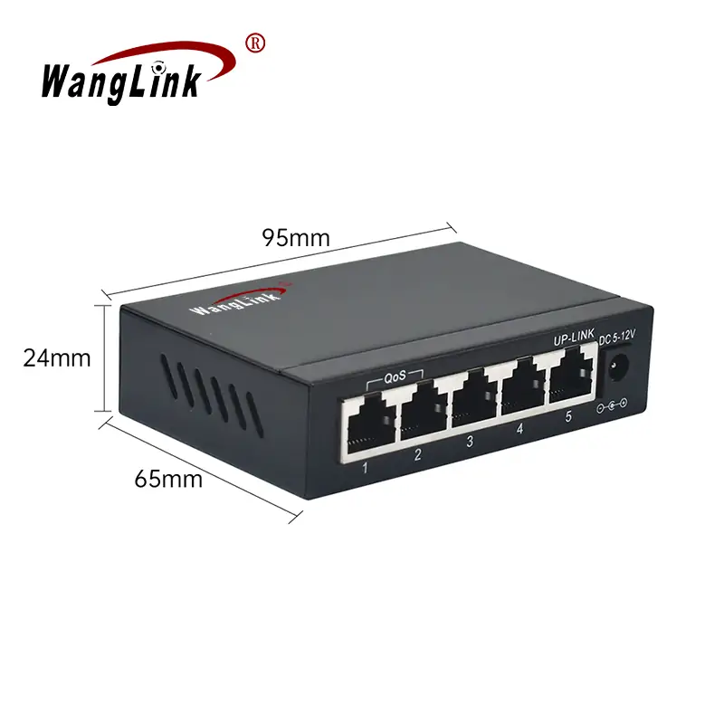 Product size: SG05T-V2 | Unmanaged 5 port ethernet gigabit switch